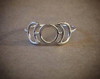 Dreifache Göttin Ring - Sterling Silber