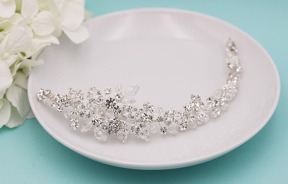 Wedding Hair Vine Swarovski Crystal Bridal Wedding Headpiece