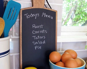 Chalkboard Cutting Board - Free Shipping - 15" Cutting Board With Blackboard - Chalkboard Menu