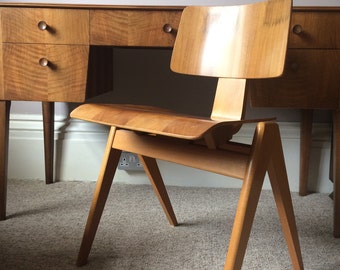 Mid Century CHAIR Robin Day Hillestak Vintage 1950 Plywood Hille England Eames British Ply Mid Century Modern