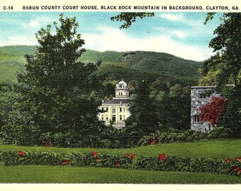 Clayton, Georgia, Black Rock Mountain, Rabun County, Court House - Vintage Postcard - Postcard - Unused (YY)