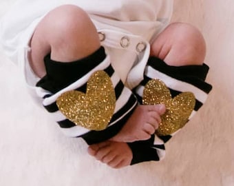 Leg Warmers, baby leg warmers, girls leg warmers, black and gold birthday outfit, black and gold leg warmers, leggings, toddler leg warmers