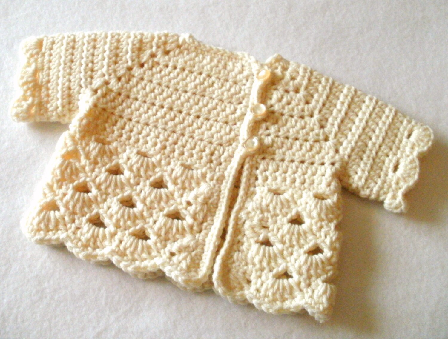 Crochet PATTERN Baby Girl's Sweater Pattern Sizes 0 - 12 Months Baby ...