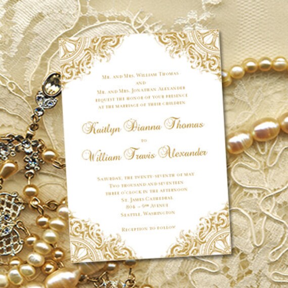 vintage wedding invitations