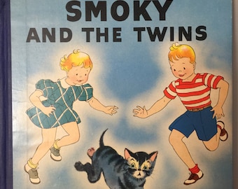 Smoky and the Twins by Dorothy Lee Beals, 1948 children's storybook adventures of little gray cat, for sale by Estate ReSale & ReDesign