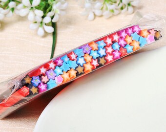 50 Star Canes - Polymer Clay / Nail Art / Fimo / Slice / Sticks / Decoration / Slime Supplies / Fruit / Kawaii / Scrapbooking / Cane