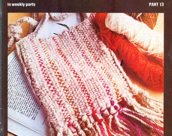 70s Golden Hands Crafts Weekly Part 13 Covering Various Crafting Projects, Colour Magazine with Patterns and Instructions