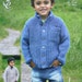 Boys Knitting Pattern K3721 Childrens Long Sleeve Fishermans Rib Cardigans with Pocket Knitting Pattern Aran (Worsted) King Cole