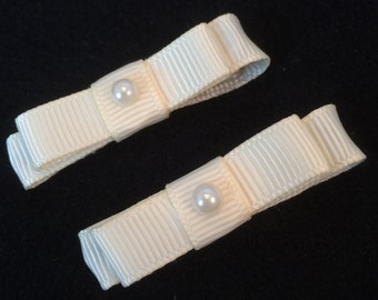 Pair of Ivory Hair Clips