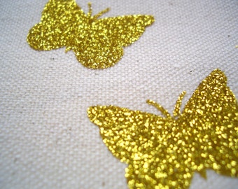 12 Butterfly appliques iron on