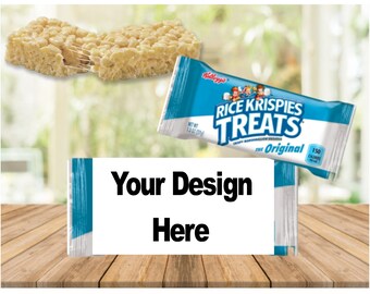 Rice Krispies, crispy Treat wrapper Template, printable, download, customize, personalized, label