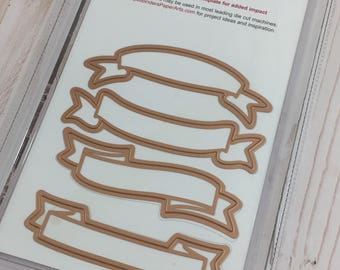 NEW - Spellbinders Shapeabilities Dies, Ribbon Banners