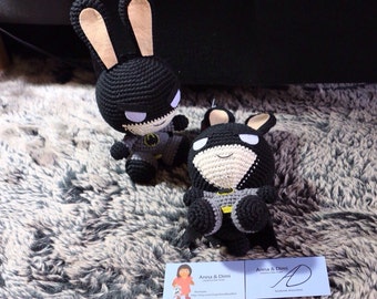 Amigurumis, stuffed, plush animal, rabbit, super hero