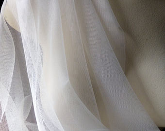 SECOND QUALITY - 2 yds IVORY Soft Tulle English Net for Bridal, Veils, Skirts, Costumes