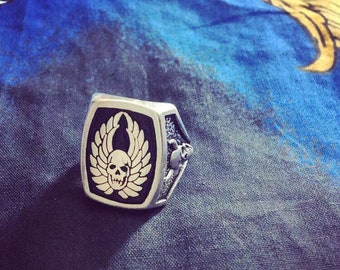 G&S Vintage Winged Skull Ring