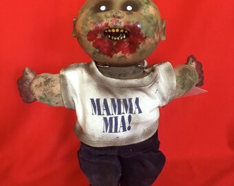 Ben Dover is a OOAK zombie baby art doll