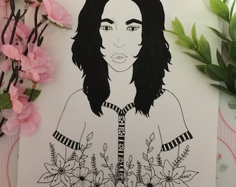8 x 10 Original Ink Drawing
