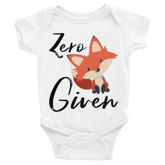 Zero Fox Given Cute Baby Onesie ® , Cute Fox, Fox Sake Bodysuit, Oh for Fox Sake, Zero Fox Given Shirt, Fox Onesie, Fox Baby Clothes, Boho