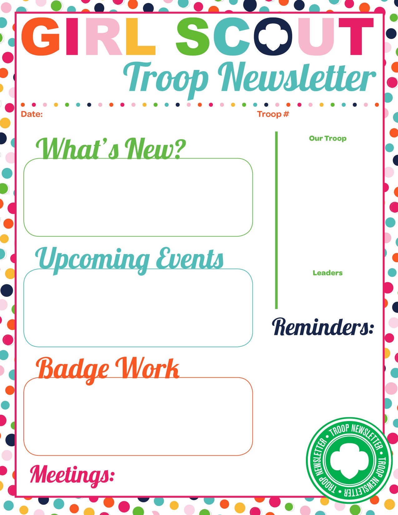 Girl Scout Flyer Template