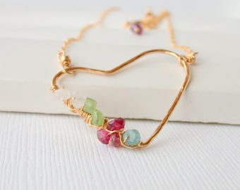 Mothers Family Necklace Personalized Necklace Birthstone Necklace Mom Necklace Family Heart Necklace Birthstone Jewelry Statement Necklace