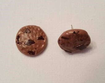 Chocolate Chunk Cookies Stud Earrings