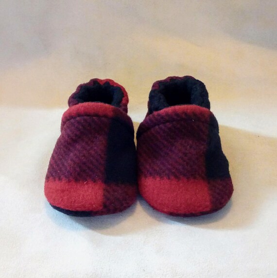 Buffalo Plaid: Soft Sole Baby Shoes 3-6M Buffalo Plaid: Soft Sole Baby Shoes 3-6M