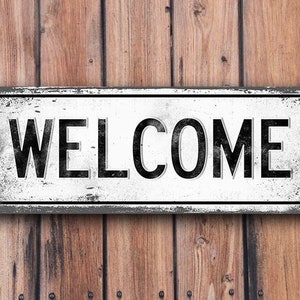 Metal welcome sign | Etsy