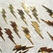 24 Goldplated Lightning Bolt Earring Charms Dangles Drops