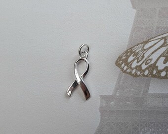Sterling Silver Awareness Ribbon Charm