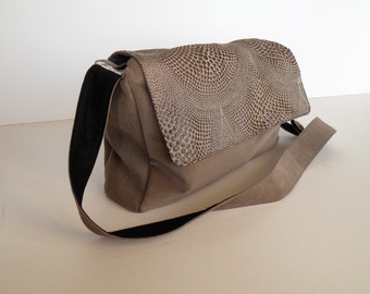shoulder bag, Messenger bag, purse, Brown with glitter.