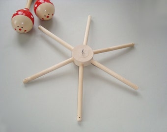 Wood mobile hanger. Baby mobile frame. Wood mobile base