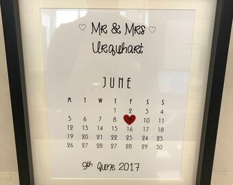 Personalized Wedding Date Frame