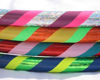Hula Hoop - Budget 3 Color Custom Hula Hoop - Dance or Exercise - Spiral or ZigZag - Collapsible for Travel - Create Your Own Hoola Hoop