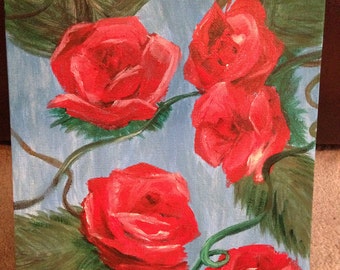 Roses Acrylic Painting on Canvas