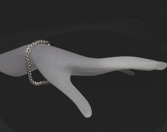 Square JPL Argentium Bracelet -- Silver Lion Jewelry