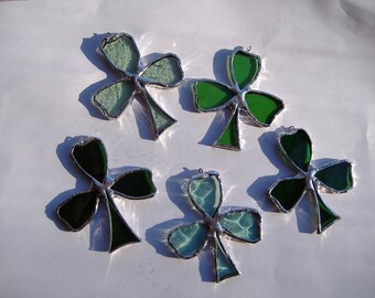 shamrocks, stained glass suncatcher