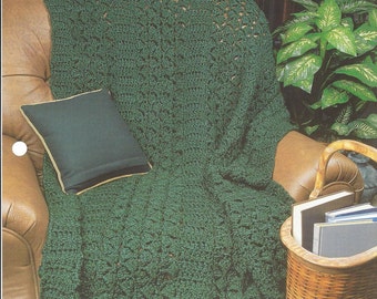 Homespun Afghan Crochet Pattern, Annie's Crochet Quilt & Afghan, Crochet Quilt, Blanket, Bedspread, Home Decor, Bedding, Couch Throw