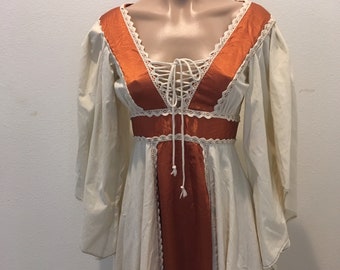 Vintage Gunne Sax Dress Corset Boho Festival 1970s