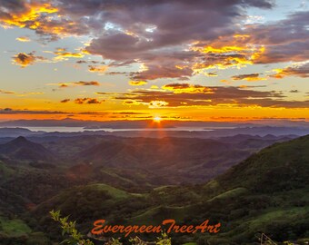 Sunset, Costa Rica, print, 24” X 16”