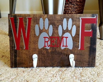 Personalized Dog Leash Holder