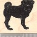 Black Pug Rubber Stamp, Dog E26712 Wood Mounted