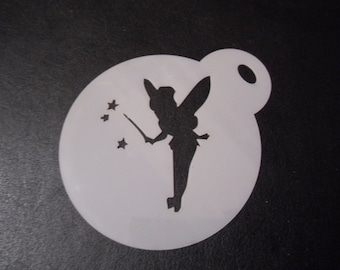 Unique bespoke new laser cut tinkerbell wand cookie/ face painting stencil