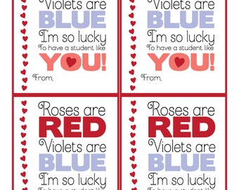 valentines card size