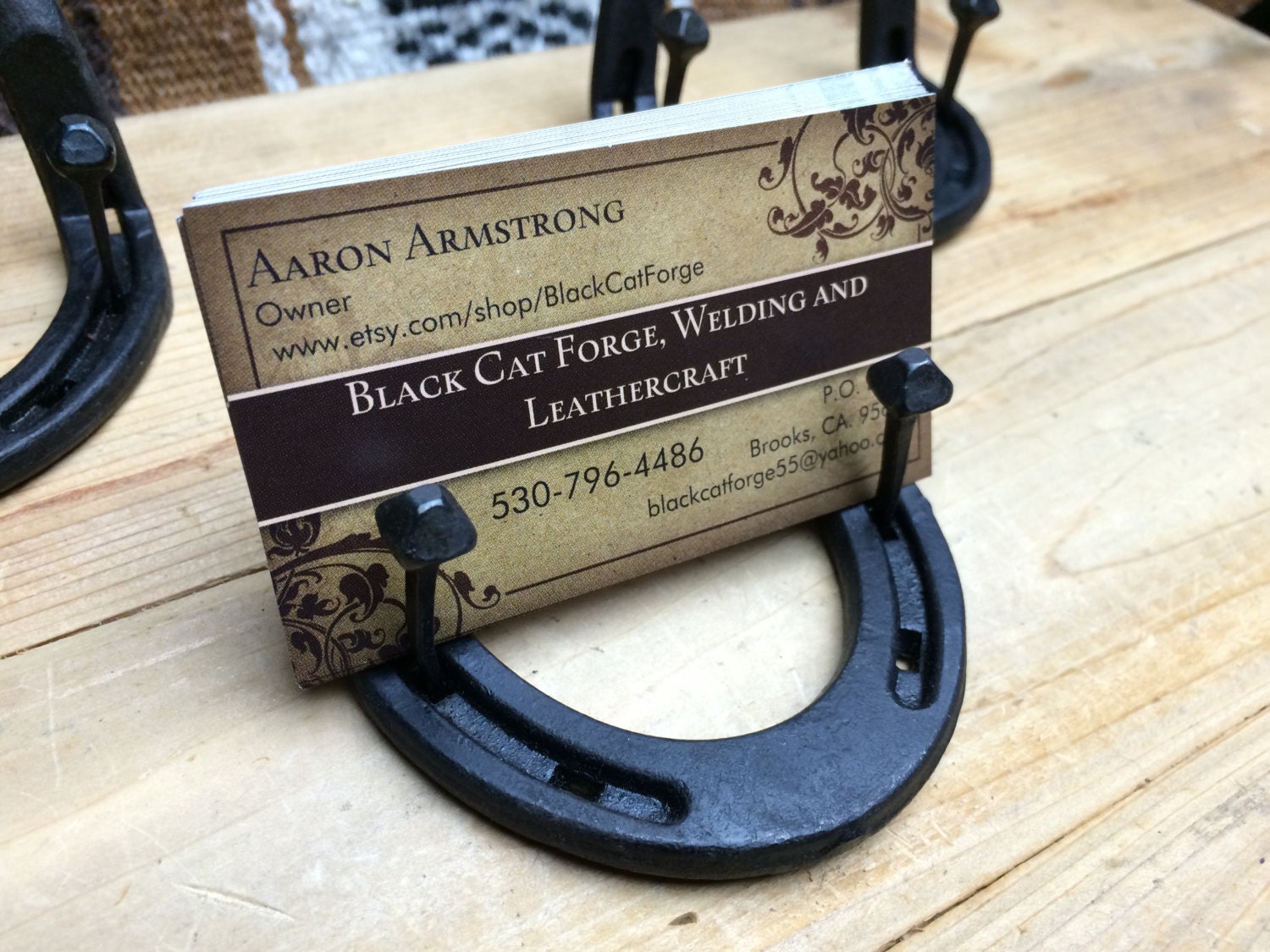 Horseshoe Business Card Holder