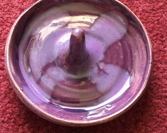 Purple Ring Dish/Mother's Day Jewelry Dish/Ceramic Dish/Ring Dish/Trinket Dish/Ring Holder Dish/Pottery Dish/Ceramics and Pottery/Gift