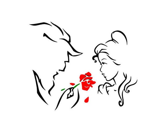 Beauty and the Beast 3 Layer SVG