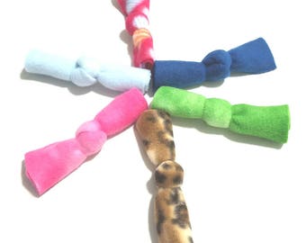 Catnip Fleece Knot Bows 6 Pack