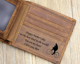 Father's Day gift, Personalized Mens Wallet, Custom Father's Day Wallet, Engraved Wallet, Personalized Wallet,Monogrammed Wallet,Father Gift