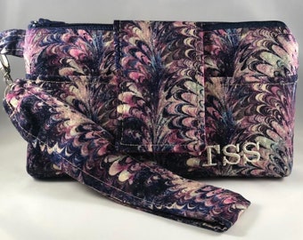Pink Swirls Wristlet Wallet