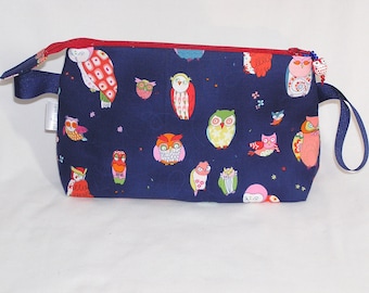 Spotted Owls in Navy Tall Mia Bag